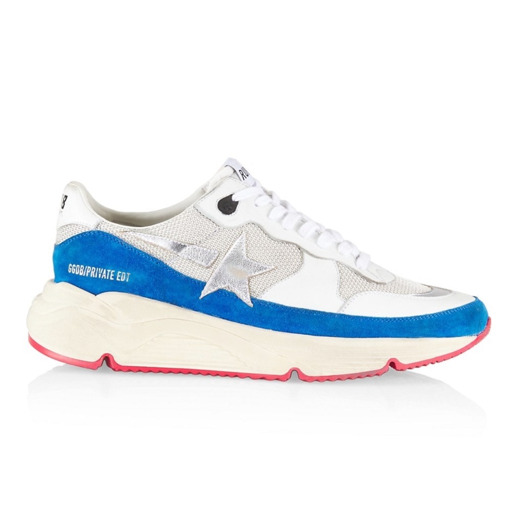 Golden Goose Running Sole Sneakers White Blue Men’s EU 42/US 9 $600